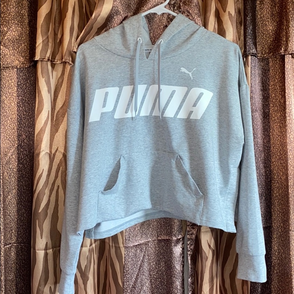 Puma Printed Crop Top Hoodie